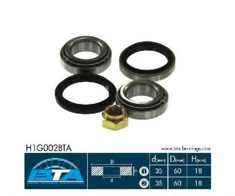 Подшипник колеса, комплект BTA H1G002BTA (фото 1)
