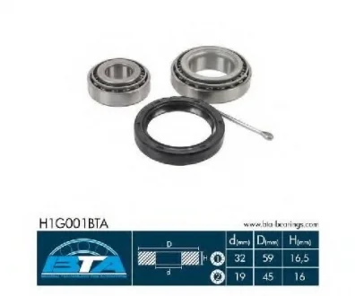Подшипник колеса, комплект BTA H1G001BTA
