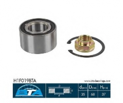 Комплект подшипника ступицы колеса BTA H1F019BTA (фото 1)