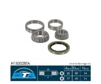 Підшипник колеса,комплект BTA H15002BTA