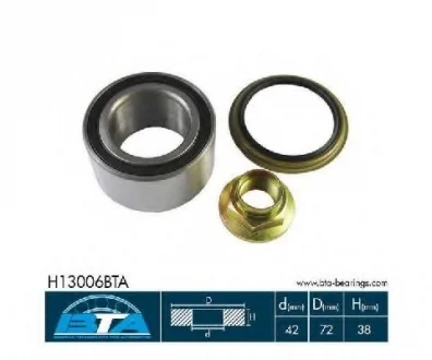 Подшипник колеса, комплект BTA H13006BTA