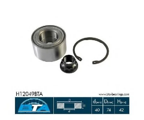 Подшипник колеса, комплект BTA H12049BTA (фото 1)