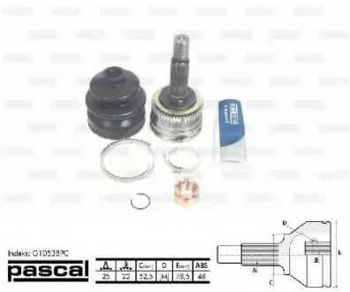 Шарнір привідного валу PASCAL G10538PC