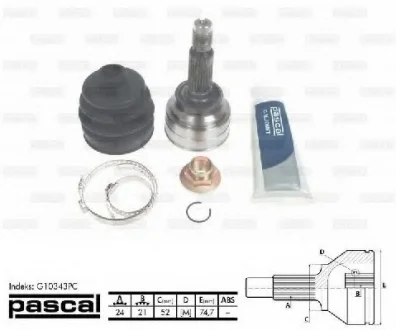 Шарнир приводного вала PASCAL G10343PC