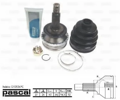Шарнир приводного вала PASCAL G10536PC