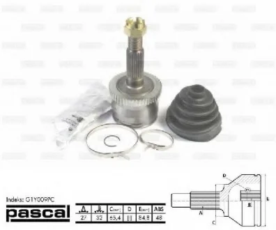 Шарнир приводного вала PASCAL G1Y009PC