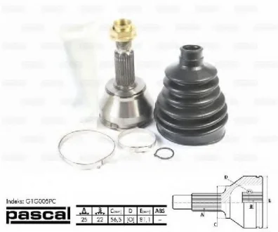 Шарнир приводного вала PASCAL G1G005PC