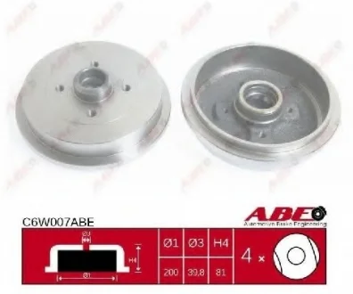 Гальмівний барабан ABE C6W007ABE