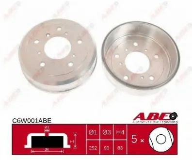 Тормозной барабан ABE C6W001ABE