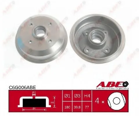 Тормозной барабан ABE C6G006ABE (фото 1)