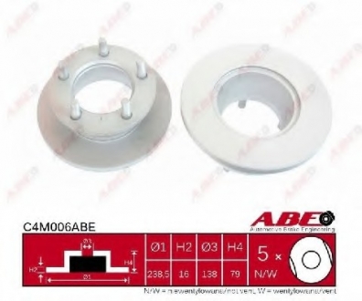 Тормозной диск ABE C4M006ABE