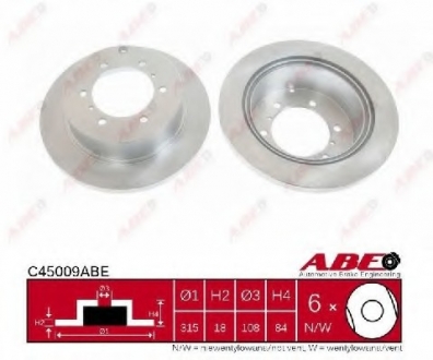 Тормозной диск ABE C45009ABE (фото 1)