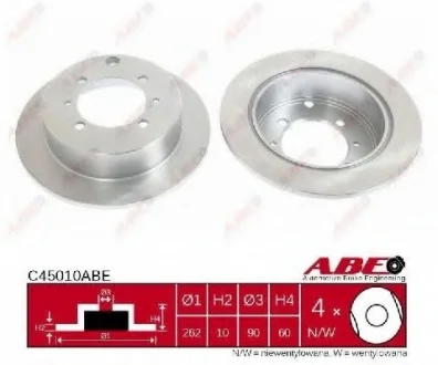 Диск тормозной ABE C45010ABE