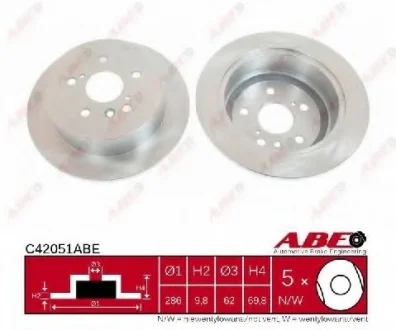 Тормозной диск ABE C42051ABE