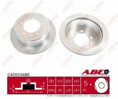 Диск тормозной ABE C42033ABE