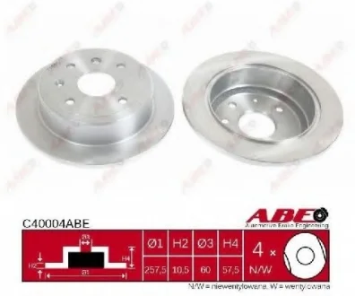 Диск тормозной ABE C40004ABE