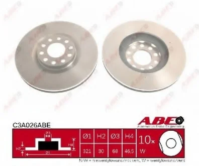 Тормозной диск ABE C3A026ABE