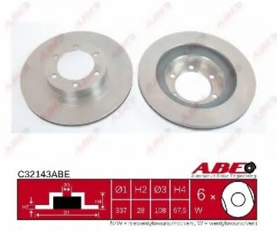 Диск тормозной ABE C32143ABE