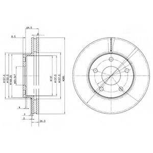 Гальмівний диск Delphi BG2346