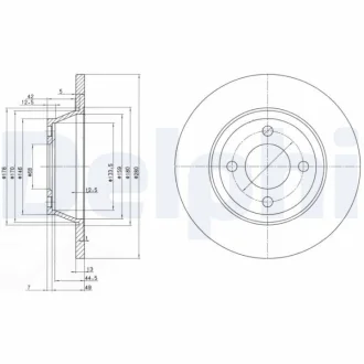 Тормозной диск DELPHI Delphi BG2783