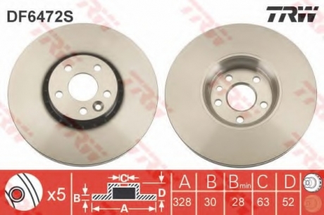 Тормозной диск TRW DF6472S