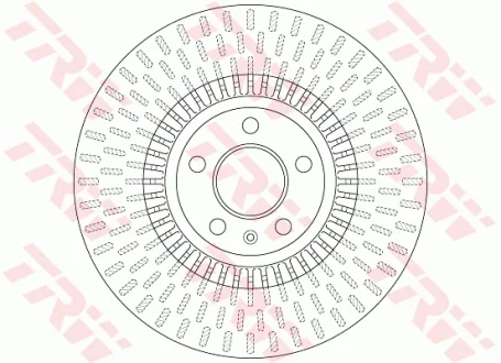 Диск гальмівний передн лів/прав AUDI A6 ALLROAD C7, A6 C7, A7, A8 D4 PORSCHE MACAN 1.8-6.3 11.09- TRW DF6216