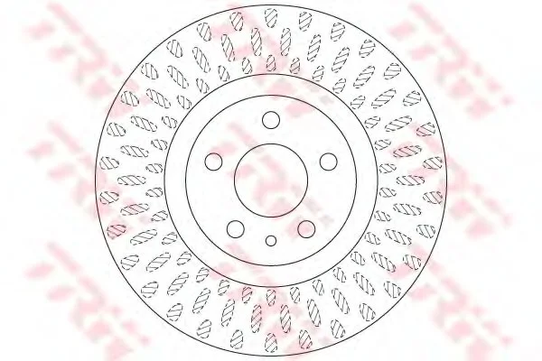 Диск тормозной (1 шт.).) FIAT 500L "F D=284mm "12>> TRW DF6522 (фото 1)