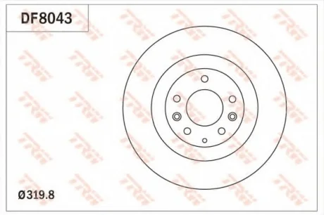 Диск тормозной передний лев/прав (320ммx28мм).) LINCOLN MKX MAZDA CX-7, CX-9 09.06- TRW DF8043