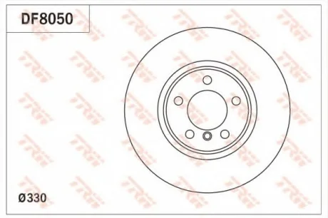 Диск тормозной (1 шт.).) BMW 3(F30) "F D=330mm "11>> TRW DF8050