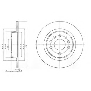 Тормозной диск Delphi BG3731C