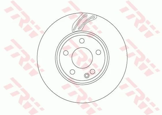Диск гальмівний (1 шт.) MERCEDES A (W176)/C (W205)/GLA (X156) "F D=298mm "12>> TRW DF6591 (фото 1)