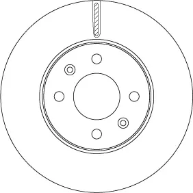 Диск тормозной (1 шт.).) HYUNDAI I20 "F D=256mm "14>> TRW DF6794 (фото 1)