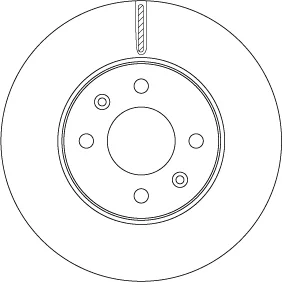 Диск гальмівний (1 шт.) HYUNDAI I20 "F D=256mm "14>> TRW DF6794