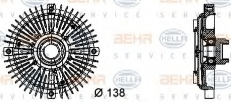 Сцепление, вентилятор радиатора HELLA 8MV376 732231 (фото 1)