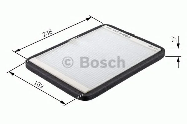 Повітряний фільтр салона 2061 BMW/RENAULT Megane,520,523,525,528,530,535,540 E39 95-04 BOSCH 1 987 432 061 (фото 1)