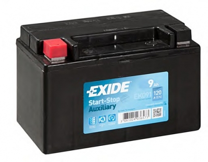 Стартерная аккумуляторная батарея, Стартерная аккумуляторная батарея EXIDE EK091 (фото 1)