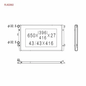 Радиатор охлаждения двигателя KOYORAD PL452662
