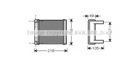 Радіатор обігрівача салону MB Sprinter (96-06)/VW LT35 (96-06) (MSA6385) AVA AVA COOLING MSA 6385