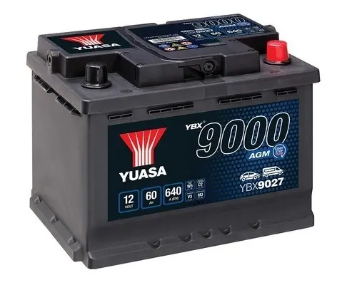 Аккумулятор Yuasa 12V 60Ah 640A YUASA YBX9027 (фото 1)
