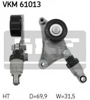 Натяжний механізм поліклинового ременя SKF VKM 61013