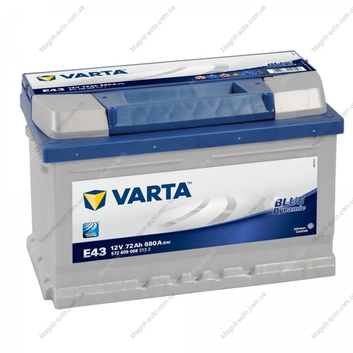 Акумулятор 72Ah-12v Dynamic SLI (E43) (278х175х175),R,EN680 VARTA 572409068 (фото 1)