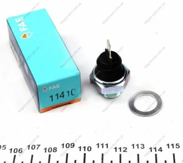 Датчик тиску масла (0,35Бар, 1 pin, чорн) IVECO DAILY I, DAILY II VOLVO 340-360 ALFA ROMEO 155, 164 CITROEN CX I DACIA 1310 FIAT 125, 126, CROMA, DUCATO, DUNA, FIORINO 0.65-3.4 10.62-03.12 FAE 11410