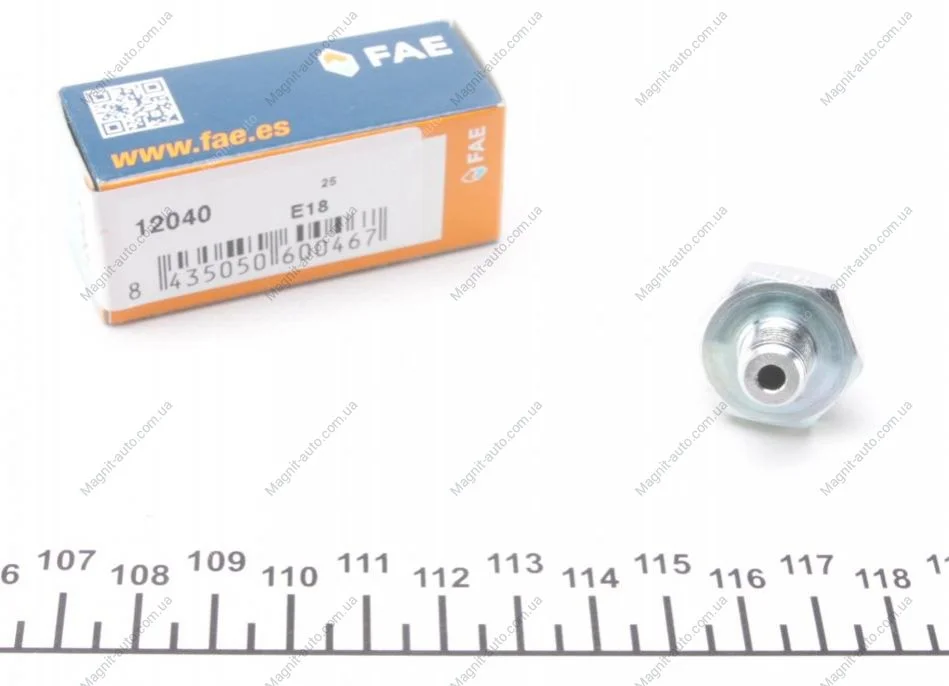 Датчик давления масла (0,5Бар, 1 pin, черный) FORD TRANSIT, TRANSIT TOURNEO 2.5D 12.85-12.00 FAE 12040 (фото 1)