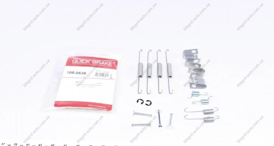 Р/к барабанных тормозов. колодок QUICK BRAKE 105-0636 (фото 1)