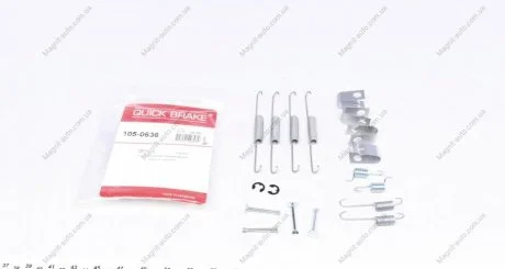 Р/к барабанных тормозов. колодок QUICK BRAKE 105-0636
