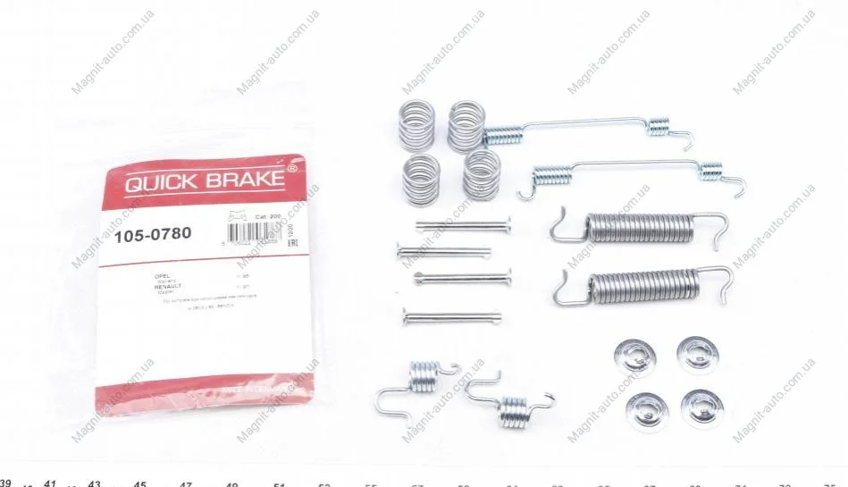 Р/к барабанних гальм. колодок QUICK BRAKE 105-0780 (фото 1)