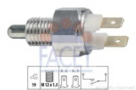 Включатель заднего хода FACET 7.6029