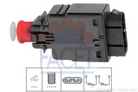 Датчик стоп-сигналу BMW 3(E36)/ 5(E34)/ 7(E32)/ Z3(E36) 1.6-5.6 85-03 Facet FACET 7.1081