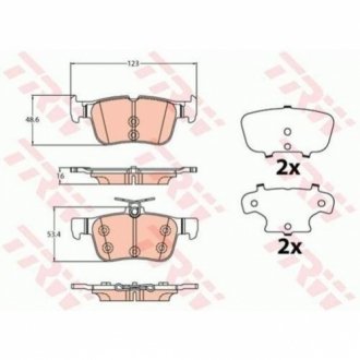 Гальмівні колодки, дискові TRW GDB2133 (фото 1)