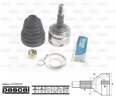 Шарнір привідного валу PASCAL G1X032PC
